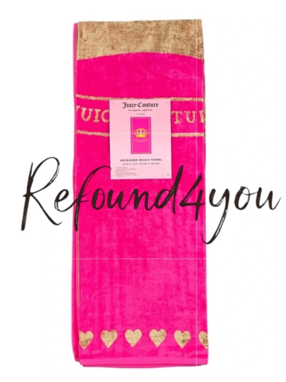 Juicy Couture - ‘The Crown’ Oversized Beach Towel. NWT. Firm!